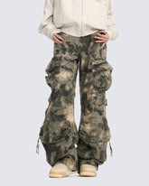 Vintage Camo Multi-Pocket Cargo Pants