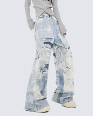 High Street Tie-Dye Wide-Leg Jeans